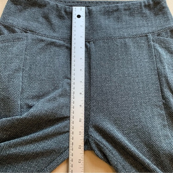 Soft Surroundings Gray Herringbone Leggings Womens S Pull-On Pockets 26" Inseam - Picture 9 of 13